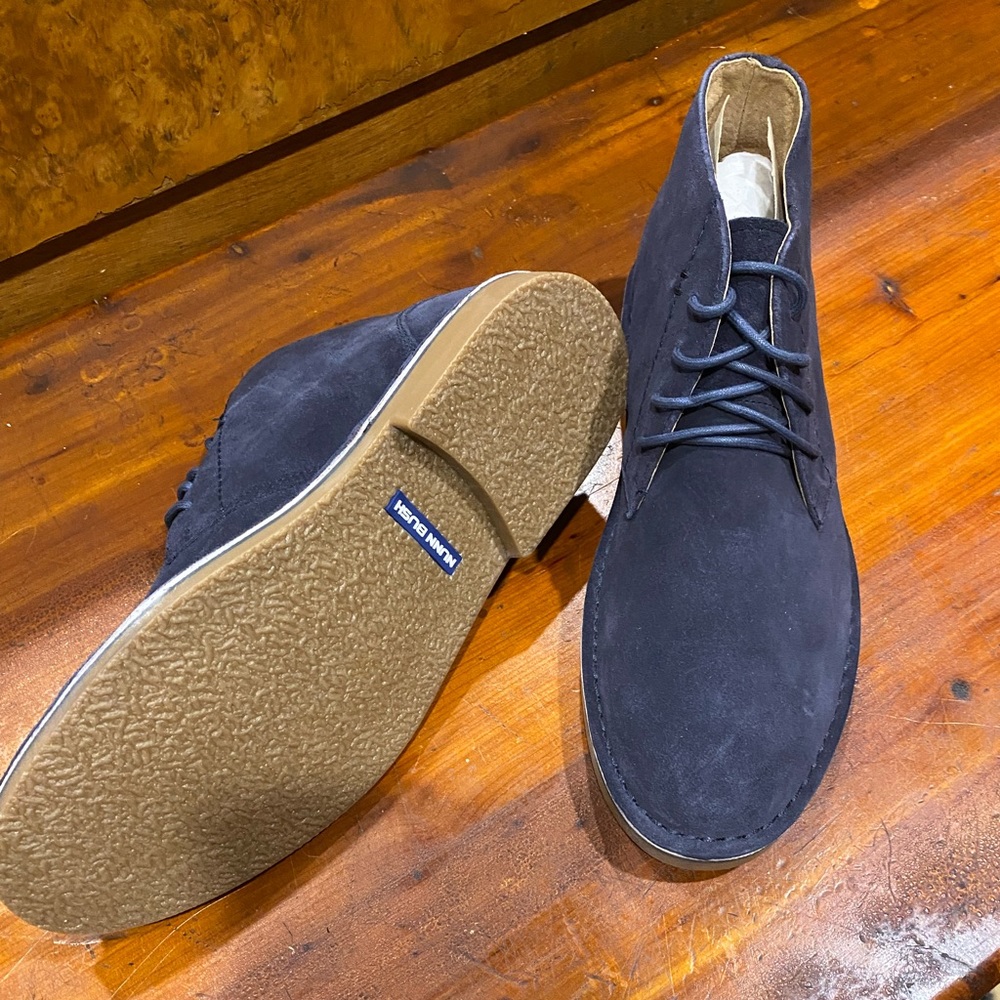 Mens Navy Suede Shoes